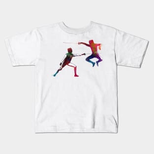 fencing sport art #fencing #sport Kids T-Shirt